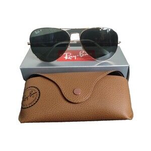Ray-Ban Aviator Gold Frame Sunglasses with Case RBCP (62mm)